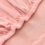 Stretchable Velvet Dining Chair Covers - Baby Pink