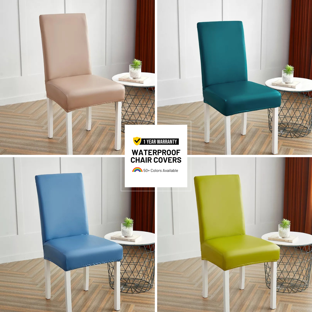 Stretchable Waterproof Leather Dining Chair Covers