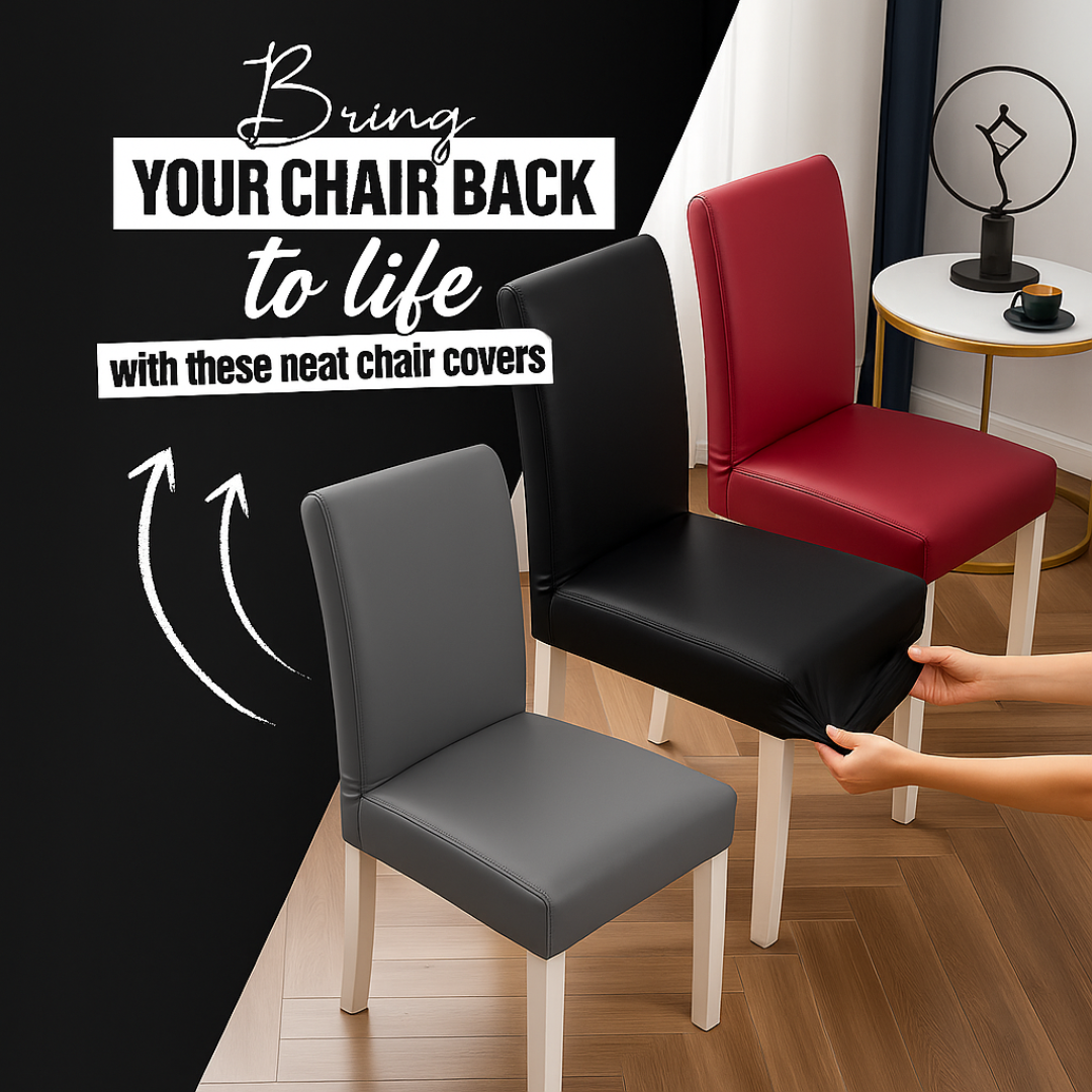 Stretchable Waterproof Leather Dining Chair Covers