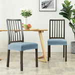 Stretchable Velvet Dining Seat Covers - Light Blue