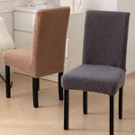 Curled Lamb Sherpa Fabric Dining Chair Covers.
