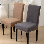 Curled Lamb Sherpa Fabric Dining Chair Covers.