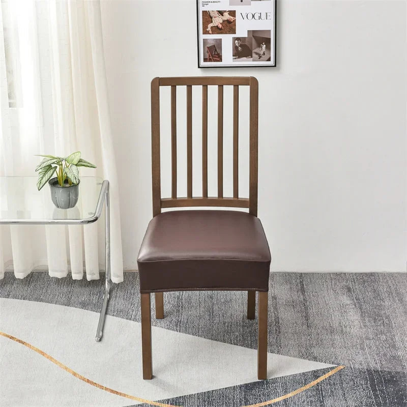Stretchable Waterproof Leather Dining Chair Covers