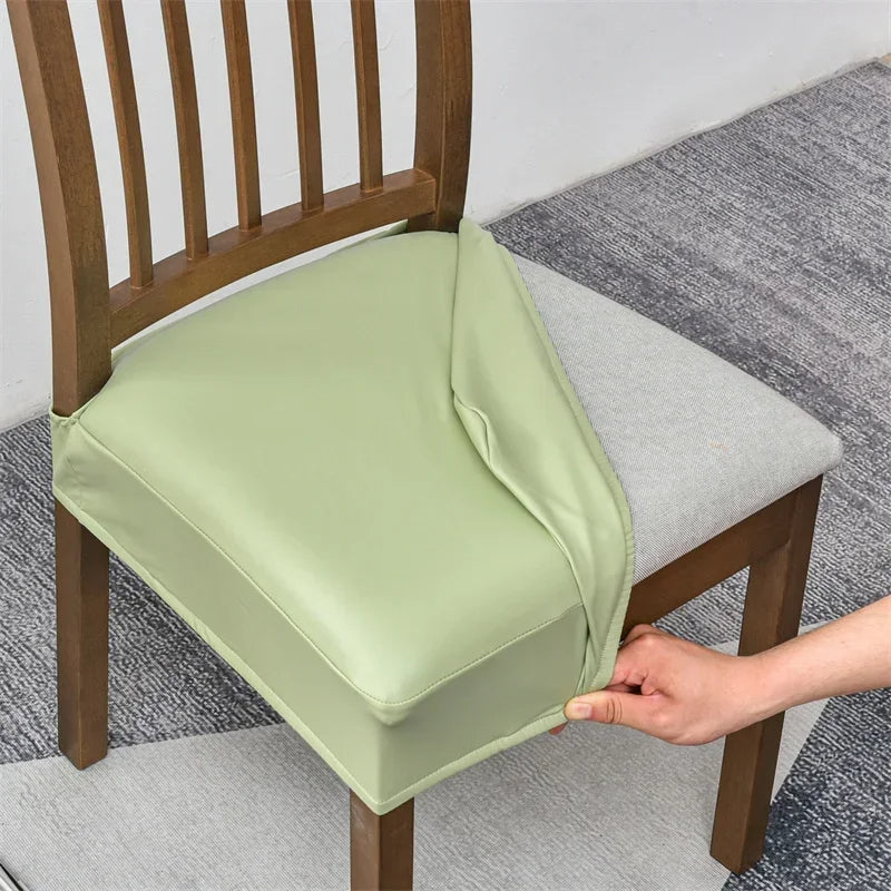 Stretchable Waterproof Leather Dining Chair Covers