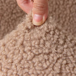 Curled Lamb Sherpa Fabric Dining Chair Covers.