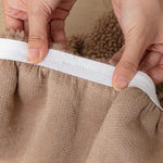 Curled Lamb Sherpa Fabric Dining Seat Covers.