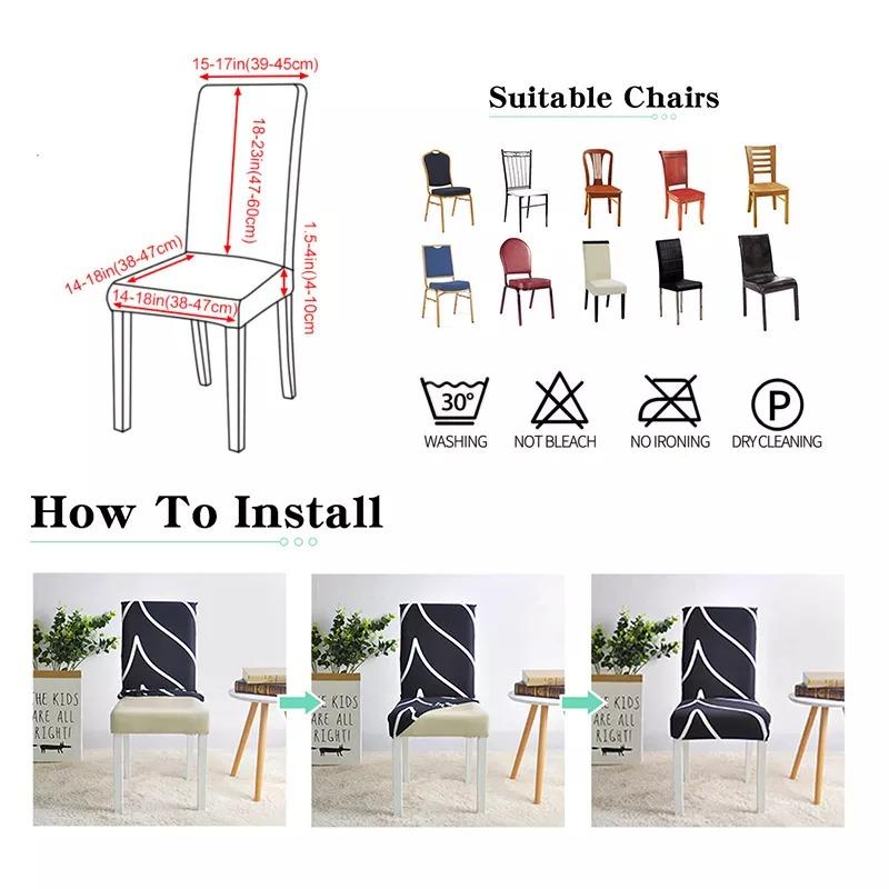 Stretchable Waterproof Leather Dining Chair Covers