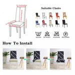Stretchable Waterproof Leather Dining Chair Covers