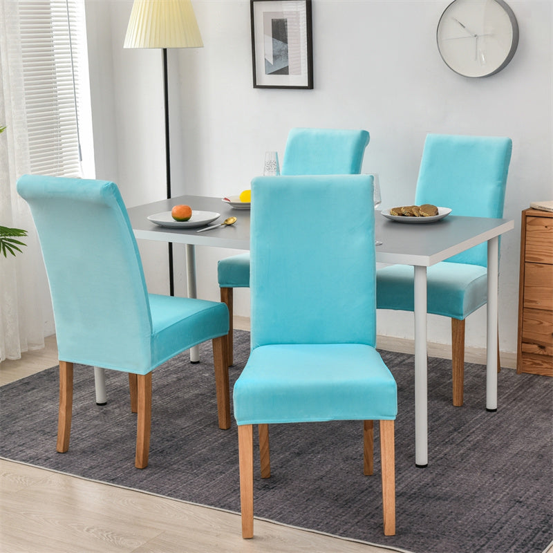 Stretchable Velvet Dining Chair Covers - Ferozi