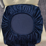 Stretchable Velvet Dining Chair Covers - Dark Blue