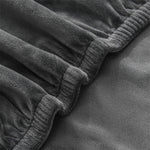 Stretchable Velvet Dining Chair Covers - Charcoal Grey