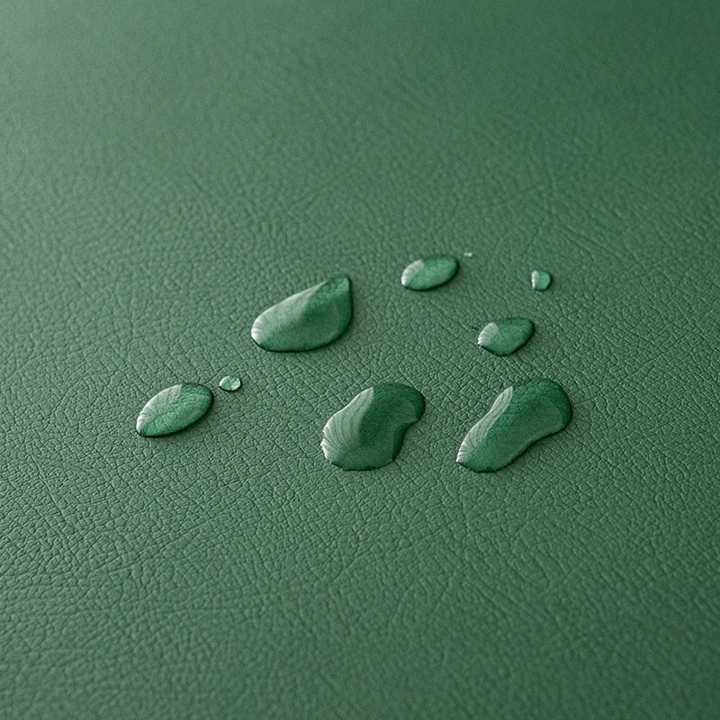 AntiSlip Waterproof Synthetic Leather Table Top Sheet - Olive Green