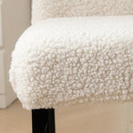 Curled Lamb Sherpa Fabric Dining Chair Covers.