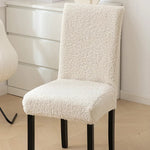 Curled Lamb Sherpa Fabric Dining Chair Covers.