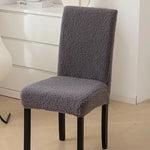 Curled Lamb Sherpa Fabric Dining Chair Covers.