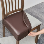 Stretchable Waterproof Leather Dining Chair Covers