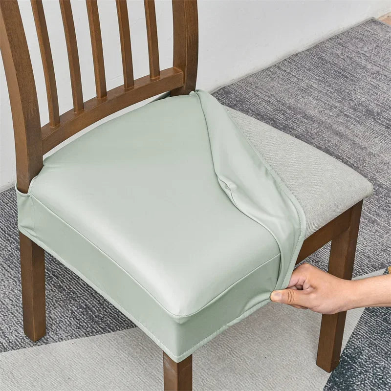 Stretchable Waterproof Leather Dining Chair Covers