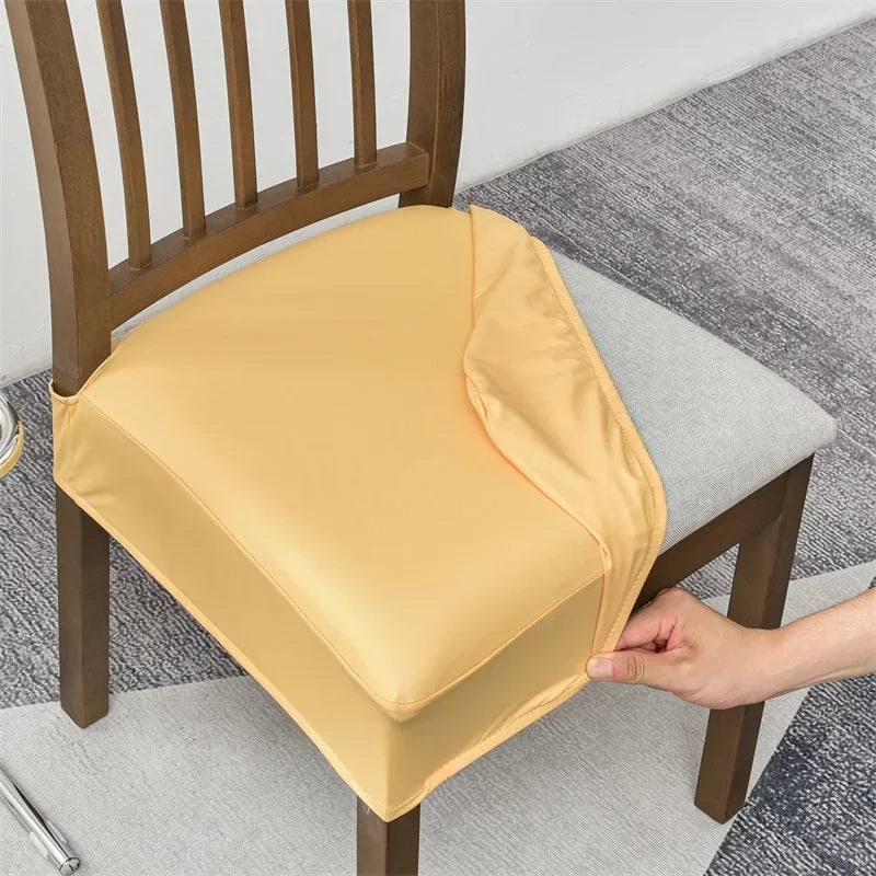 Stretchable Waterproof Leather Dining Chair Covers